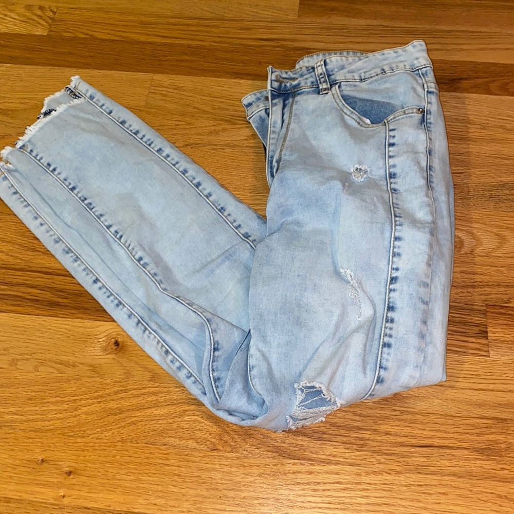 Light wash ripped jeans